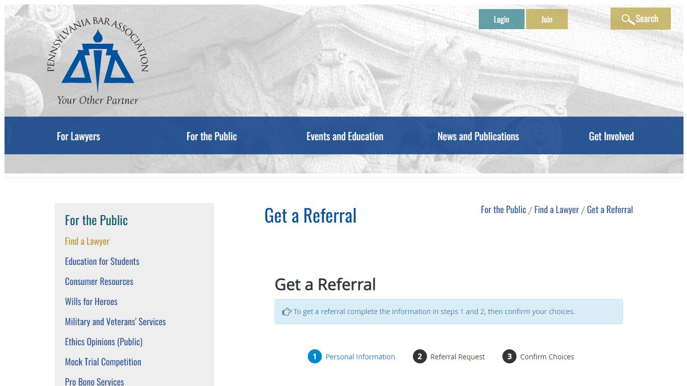 For the Public > Find a Lawyer - Pennsylvania Bar Association